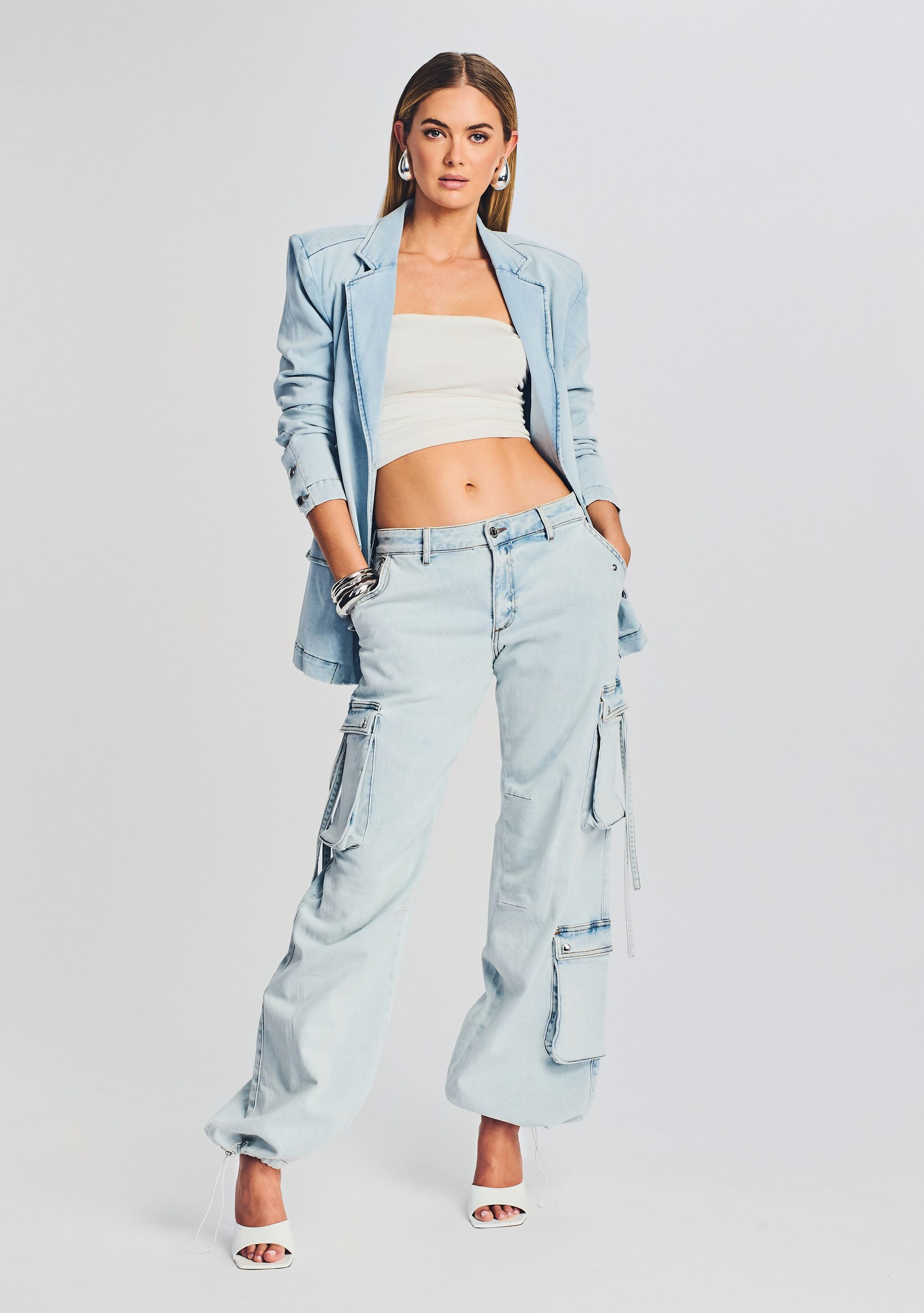 SAMIRA LOW RISE CARGO JEAN - 2