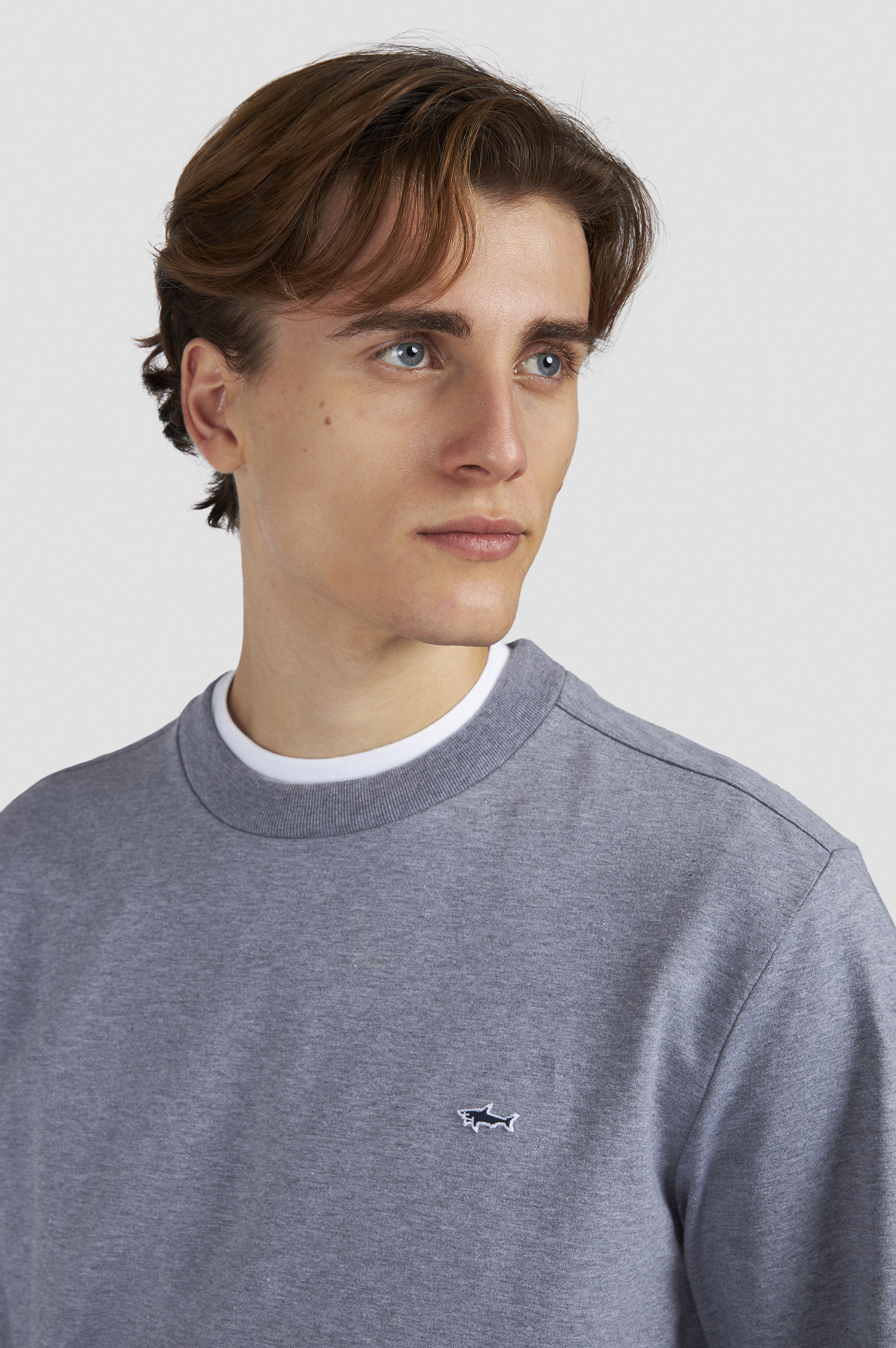 STRETCH FLEECE COTTON SWEATSHIRT - 4