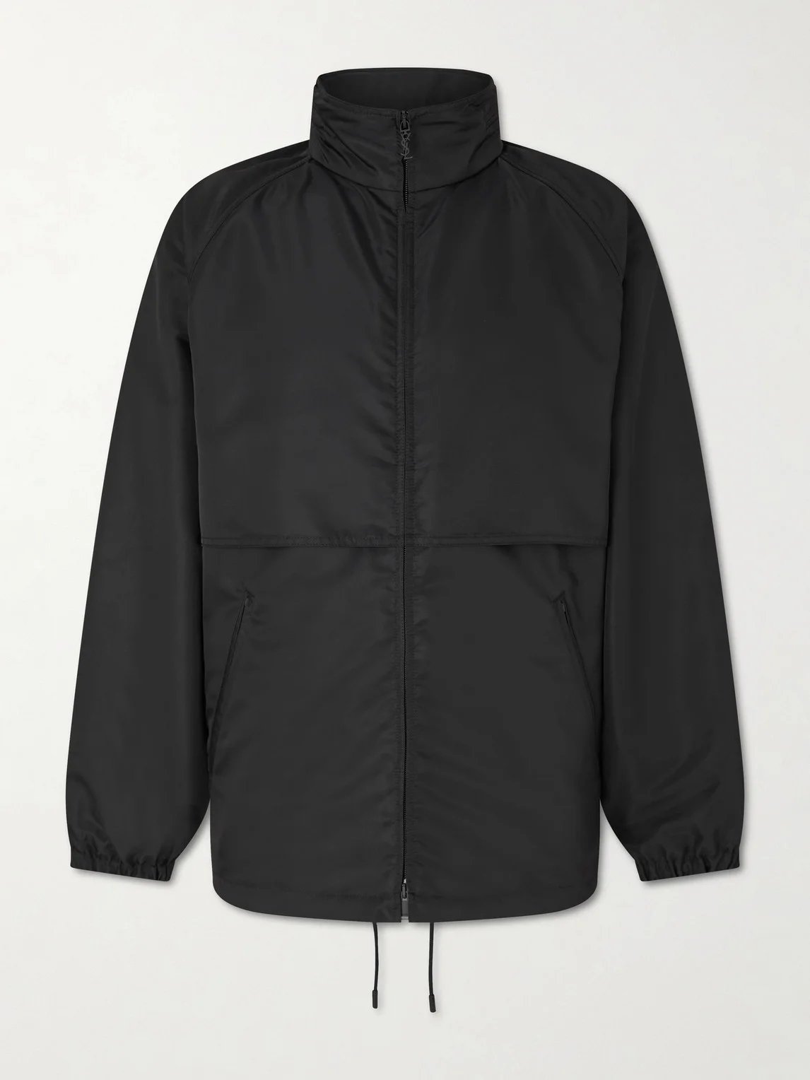 Leather-Trimmed Shell Jacket - 1