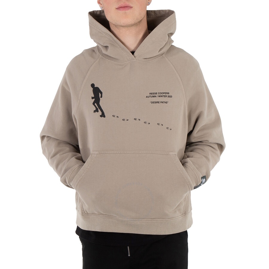 Reese Cooper Men's Grey Desire Paths Hooded Sweatshirt - 2