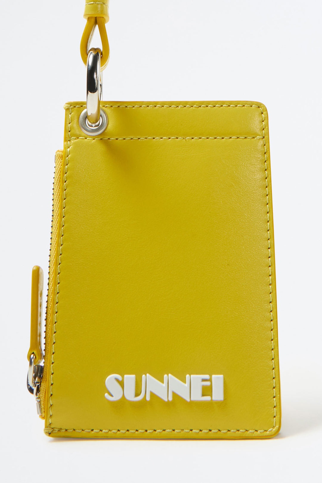 YELLOW LEATHER CARD HOLDER - 4