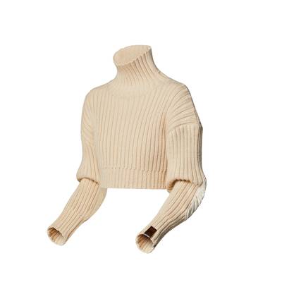 Louis Vuitton Elbow Patch Cropped Turtleneck Pullover outlook