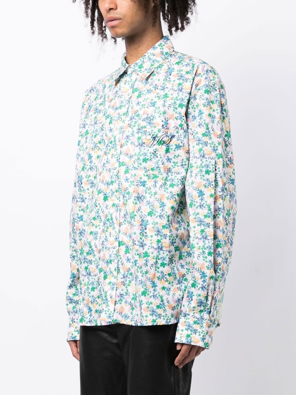 Tシャツ・カットソー MARINE SERRE FLORAL PRINT SHIRT (T307FW22WU_WOTCO000110) Marine Serre floral-print shirt | REVERSIBLE