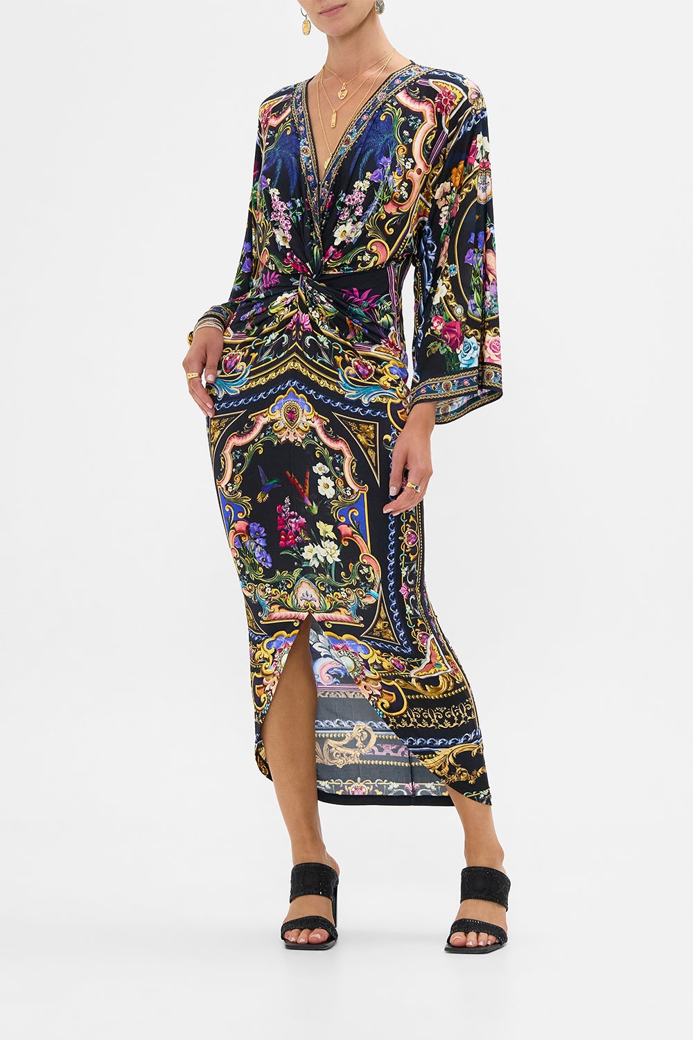 LONG SPLIT FRONT TWIST DRESS - 2