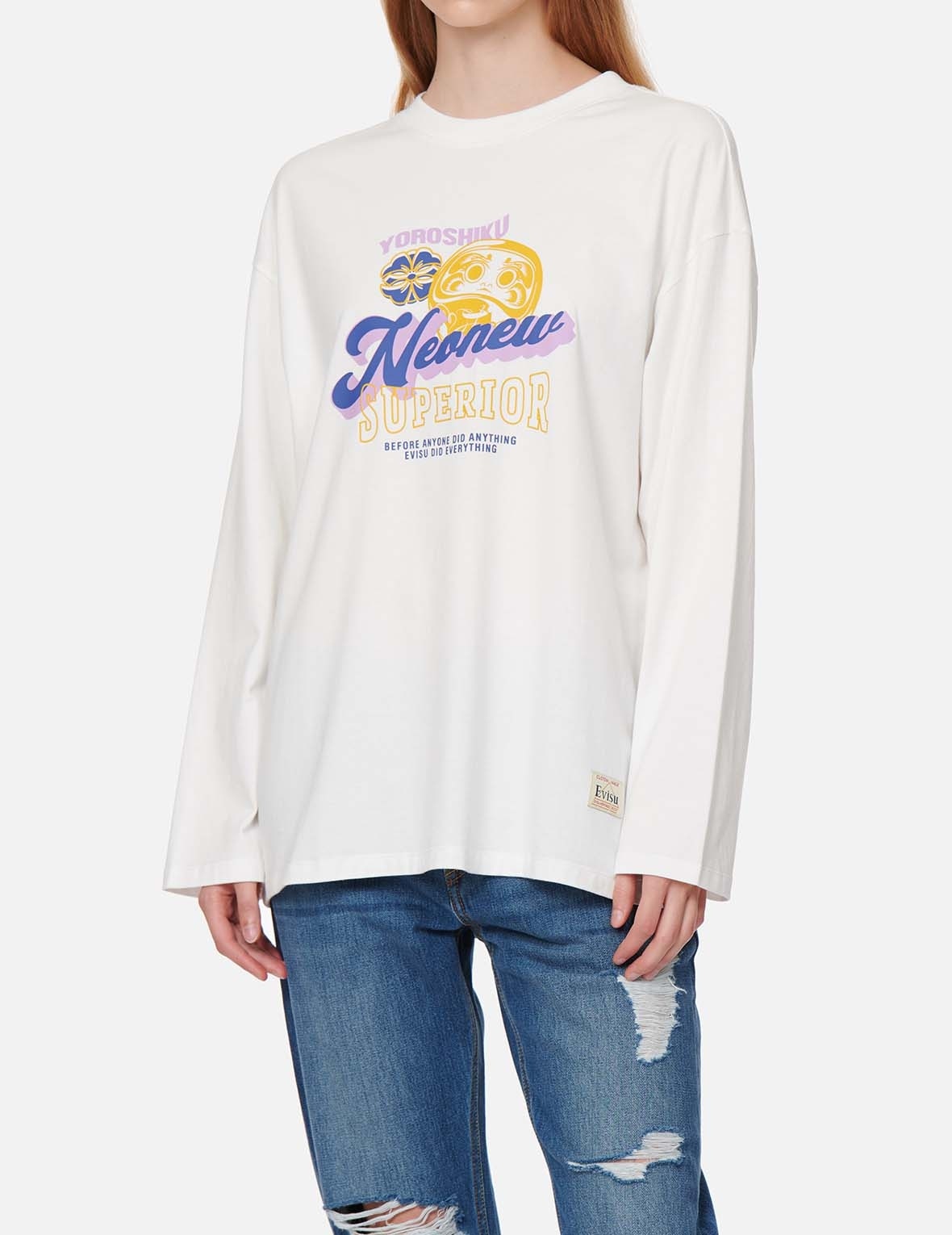 DARUMA AND LOGO PRINT T-SHIRT - 3