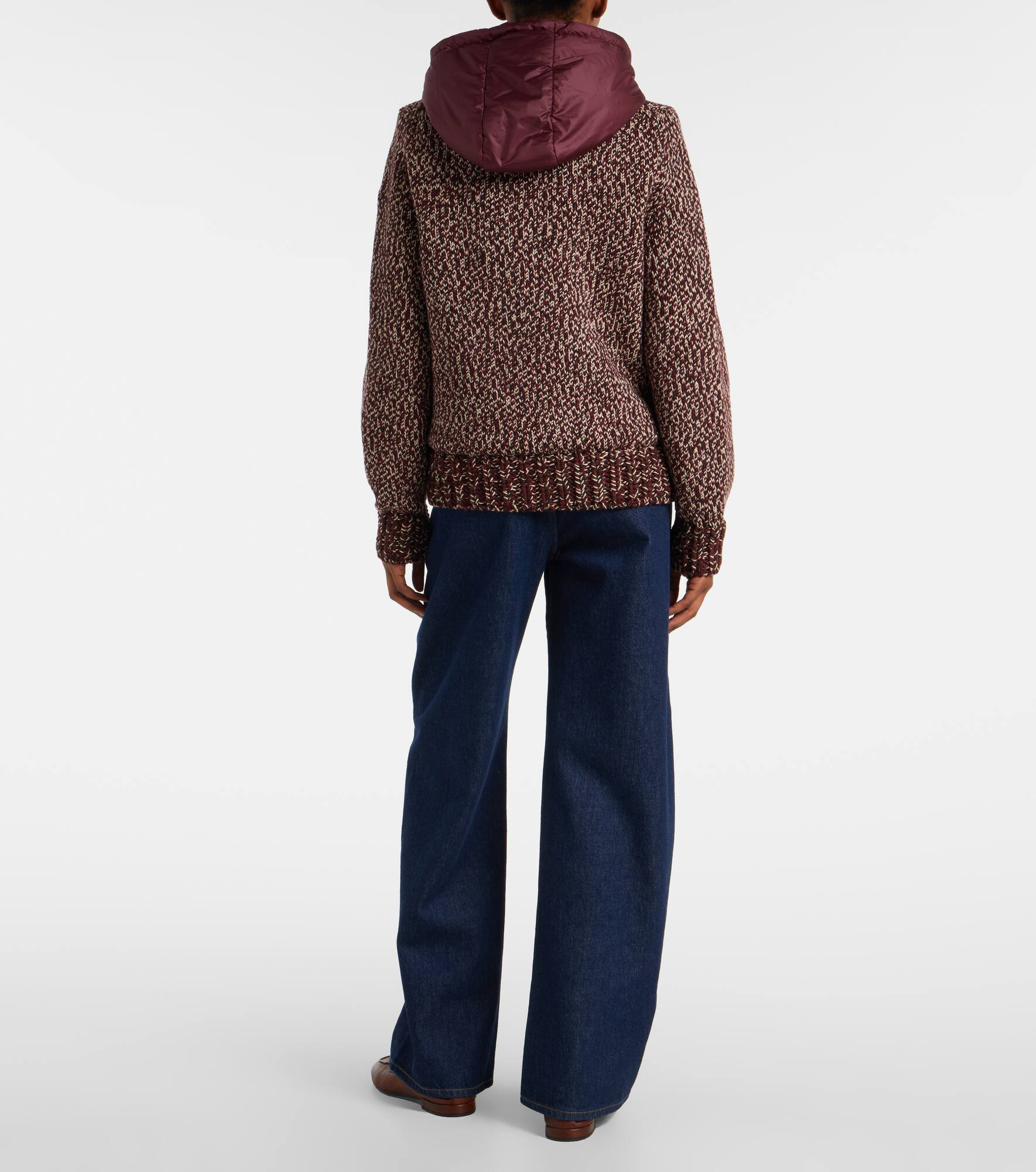 Marled-knit virgin wool jacket - 3