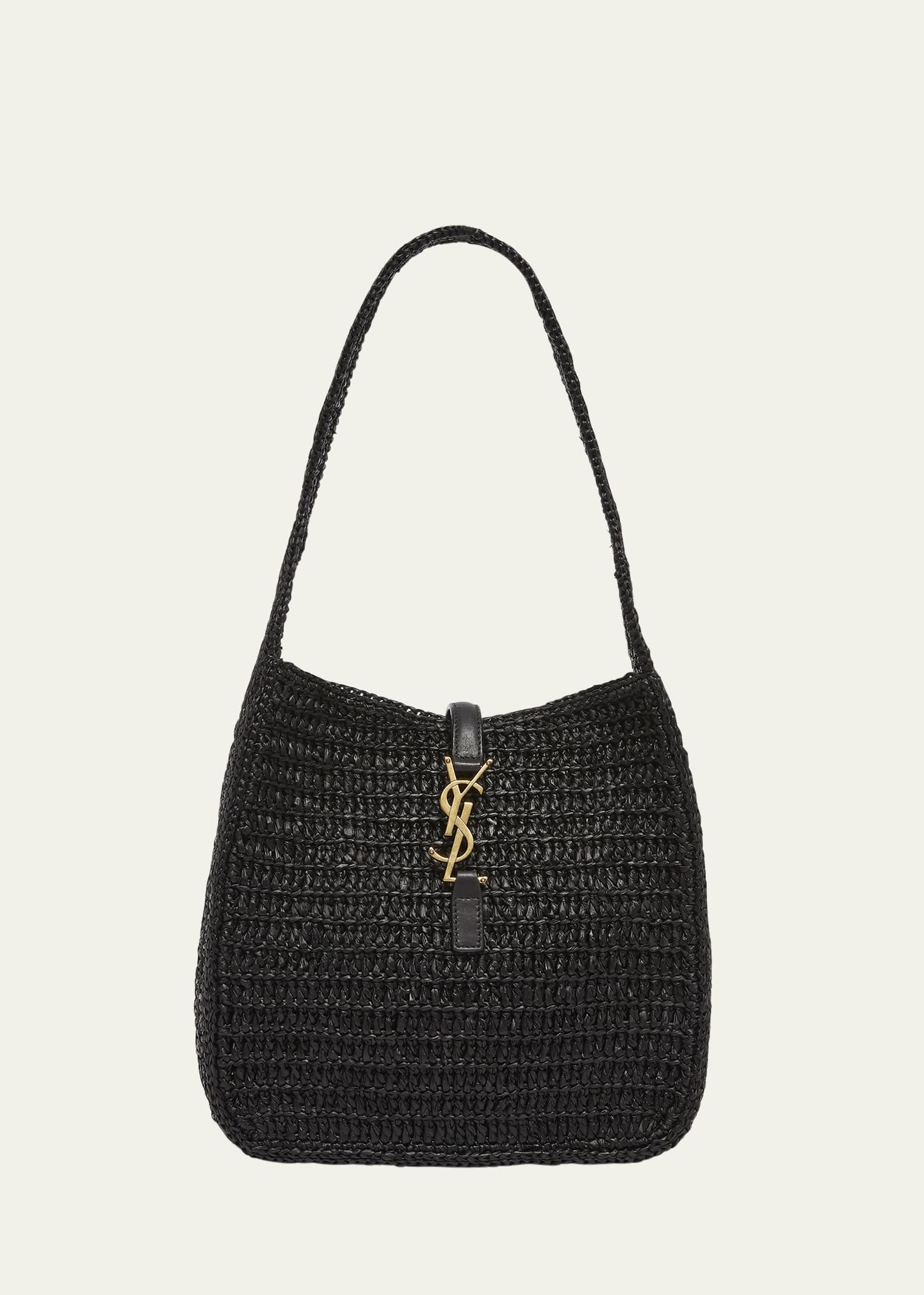 Le 5 A 7 Small YSL Hobo Bag in Raffia - 1