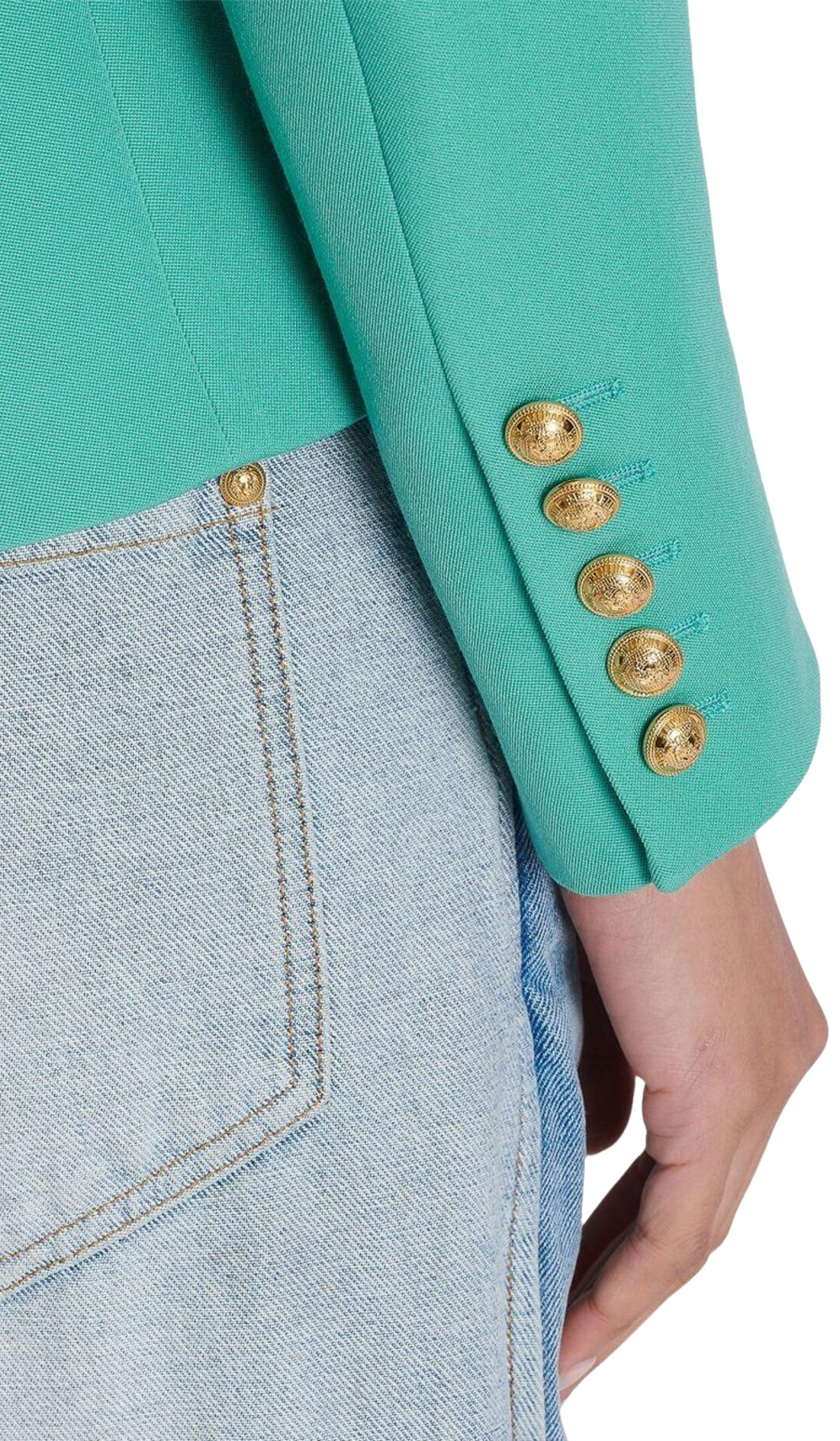 Peak-lapels Double Breasted Wool Jacket - 6