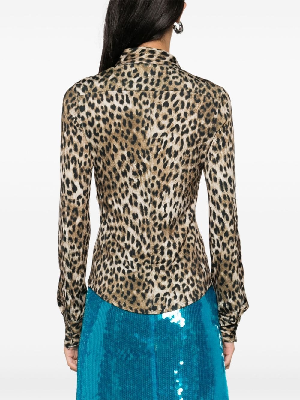 leopard-print blouse - 4