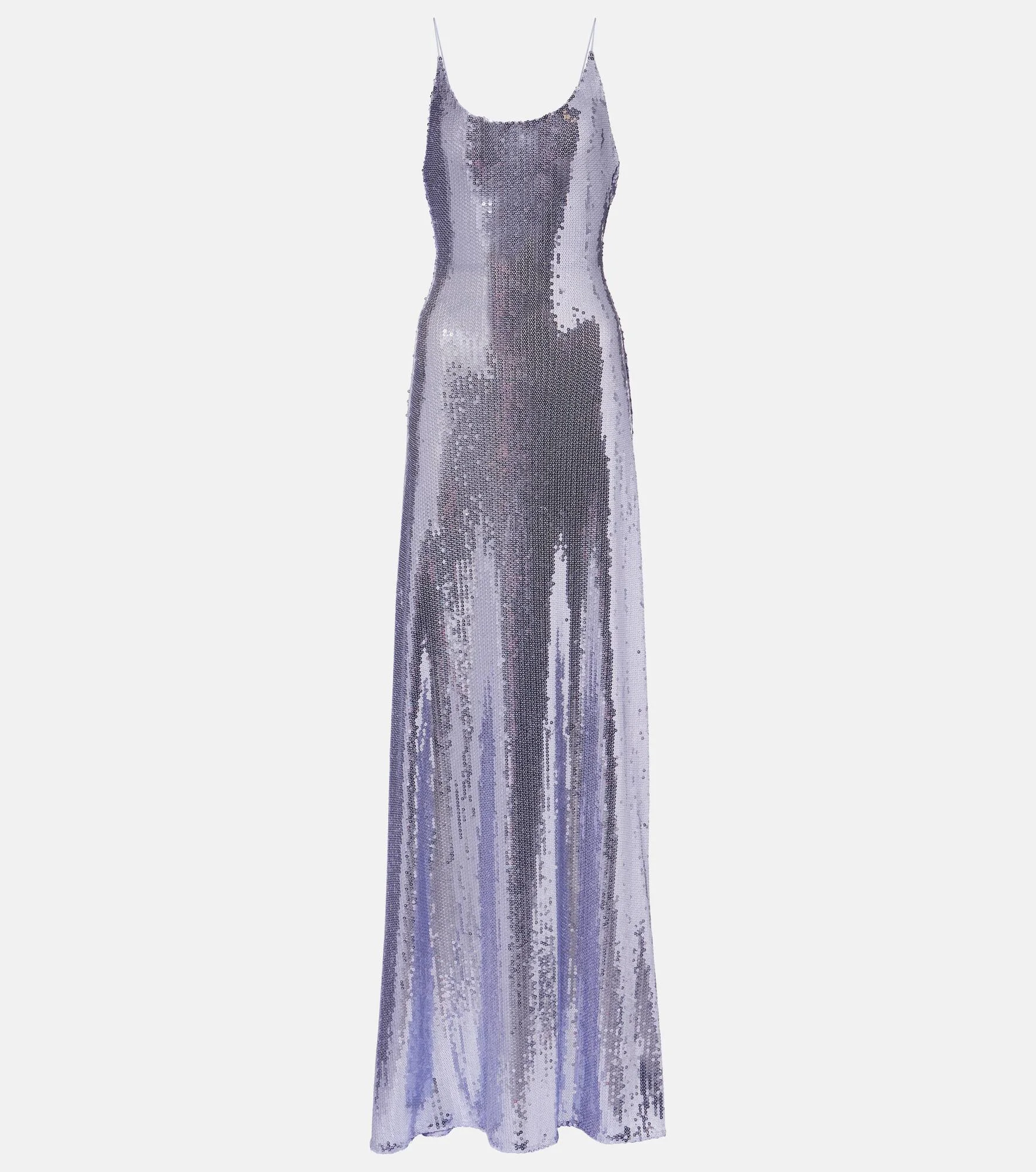 Sequined open-back gown - 1