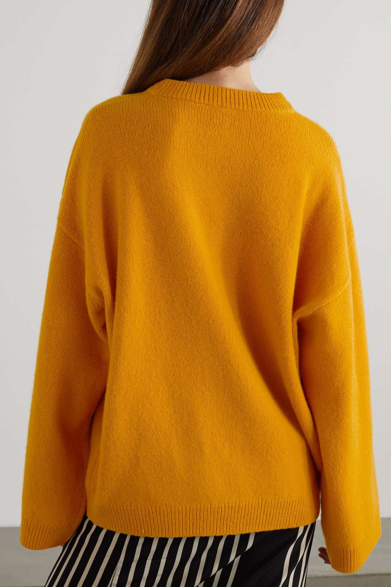 Oversized embroidered wool and cashmere-blend sweater - 4