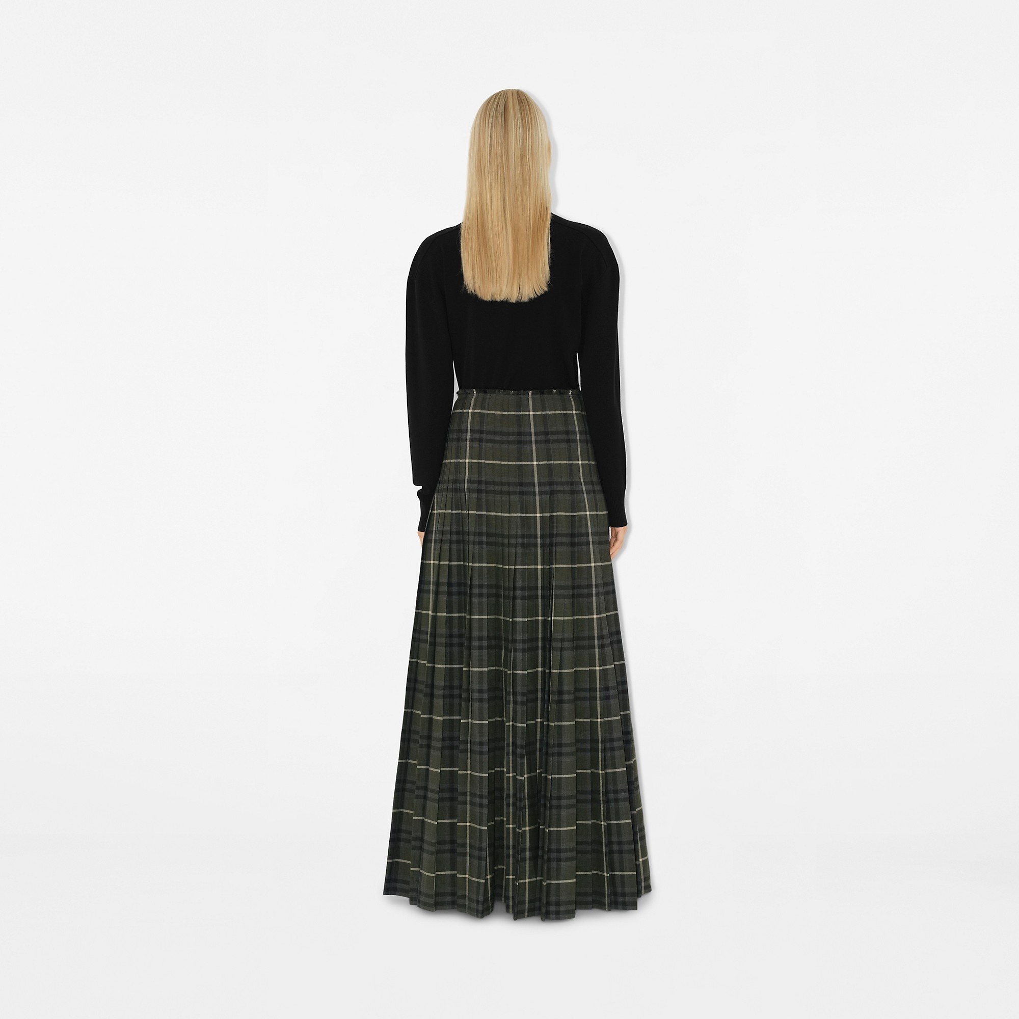 Check Wool Blend Kilt - 4