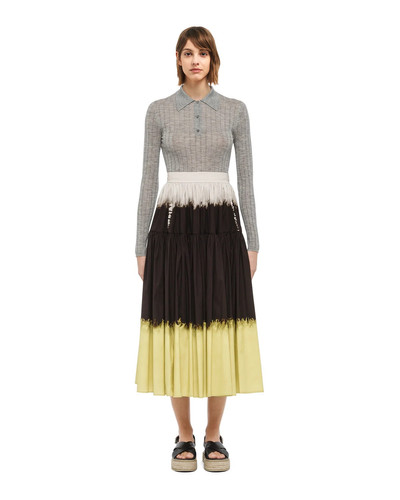 Prada Stretch cotton poplin skirt outlook