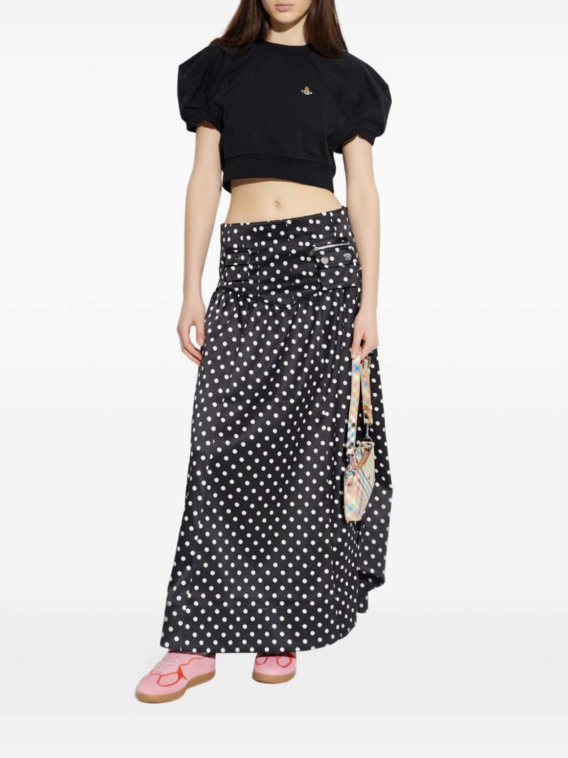 Vivienne Westwood puff-sleeve cropped top outlook