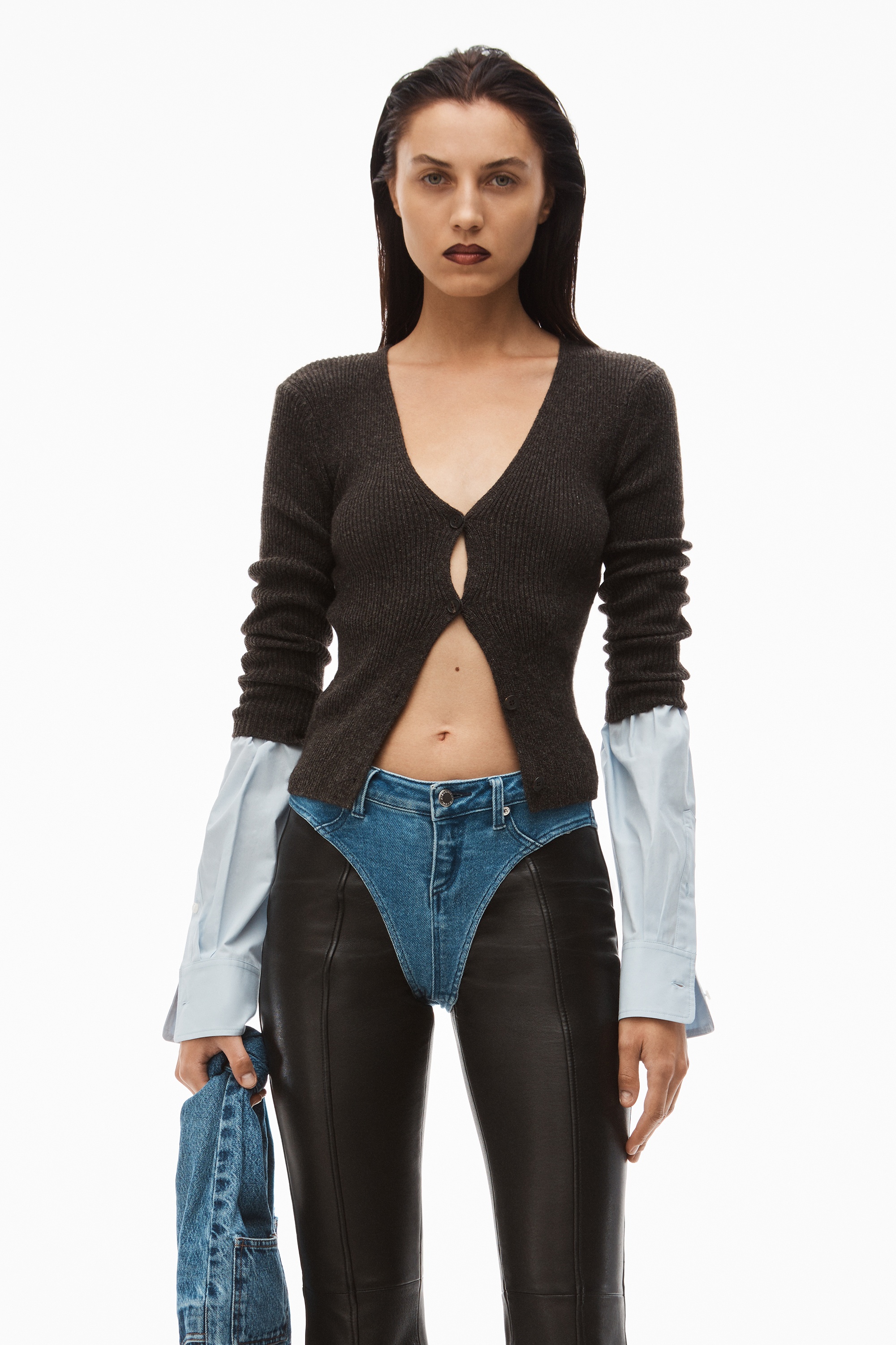 RIBBED CARDIGAN IN CLASSIC YAK - 2