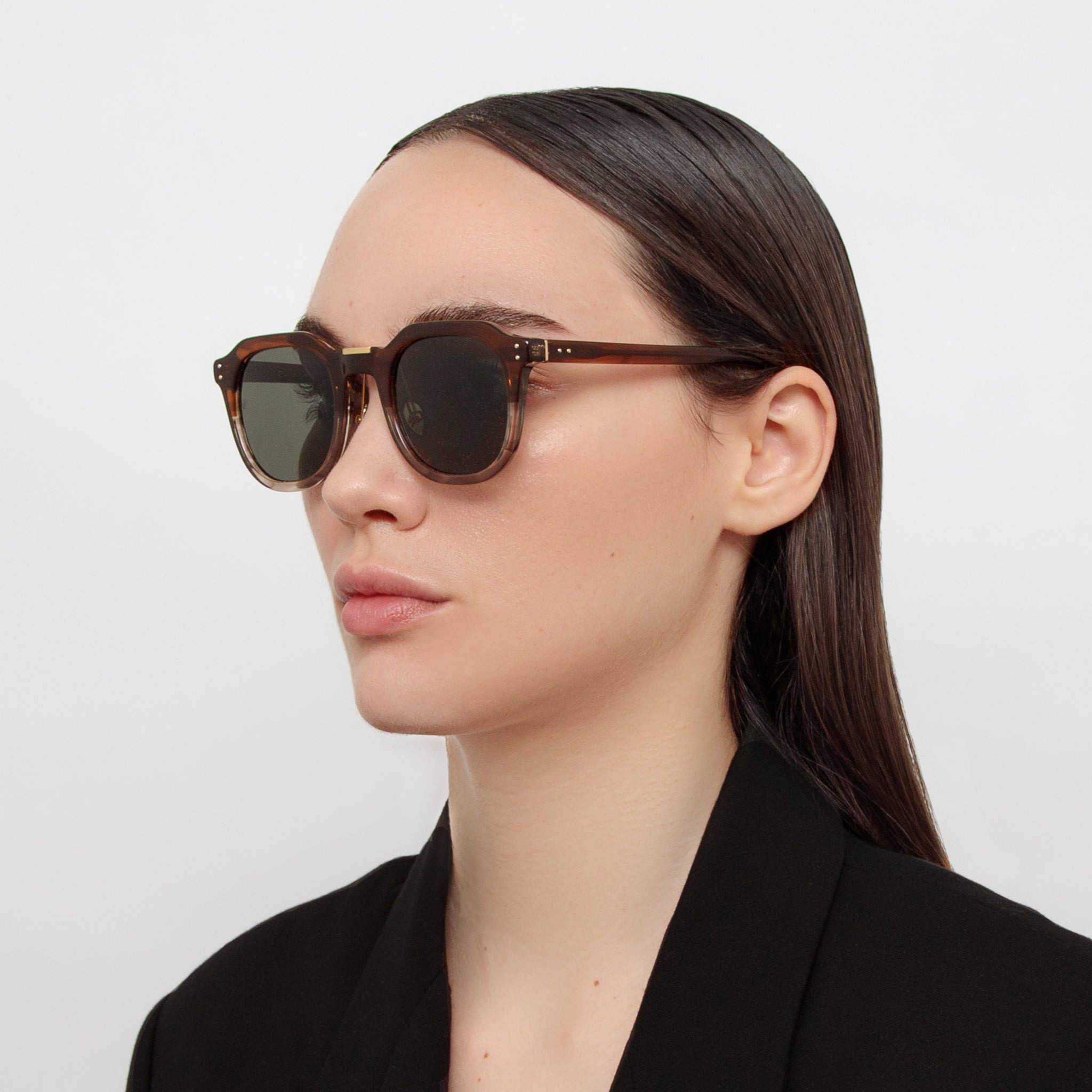 MEN'S FLETCHER ANGULAR SUNGLASSES IN CARAMEL HORN - 3