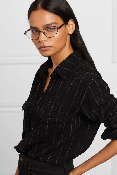 SAINT LAURENT Vintage Monogram oval-frame optical glasses outlook