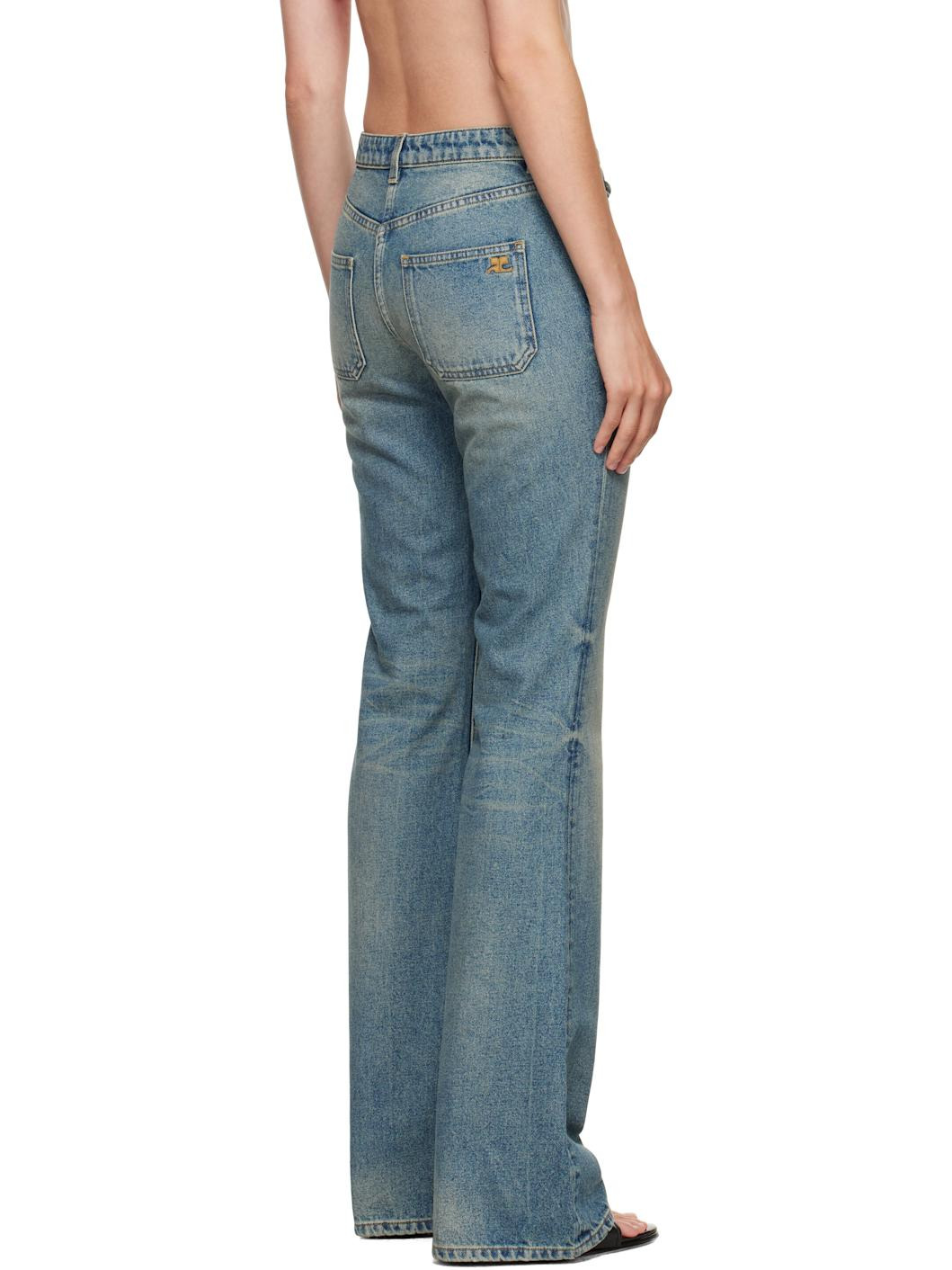 Blue Bootcut Jeans - 3