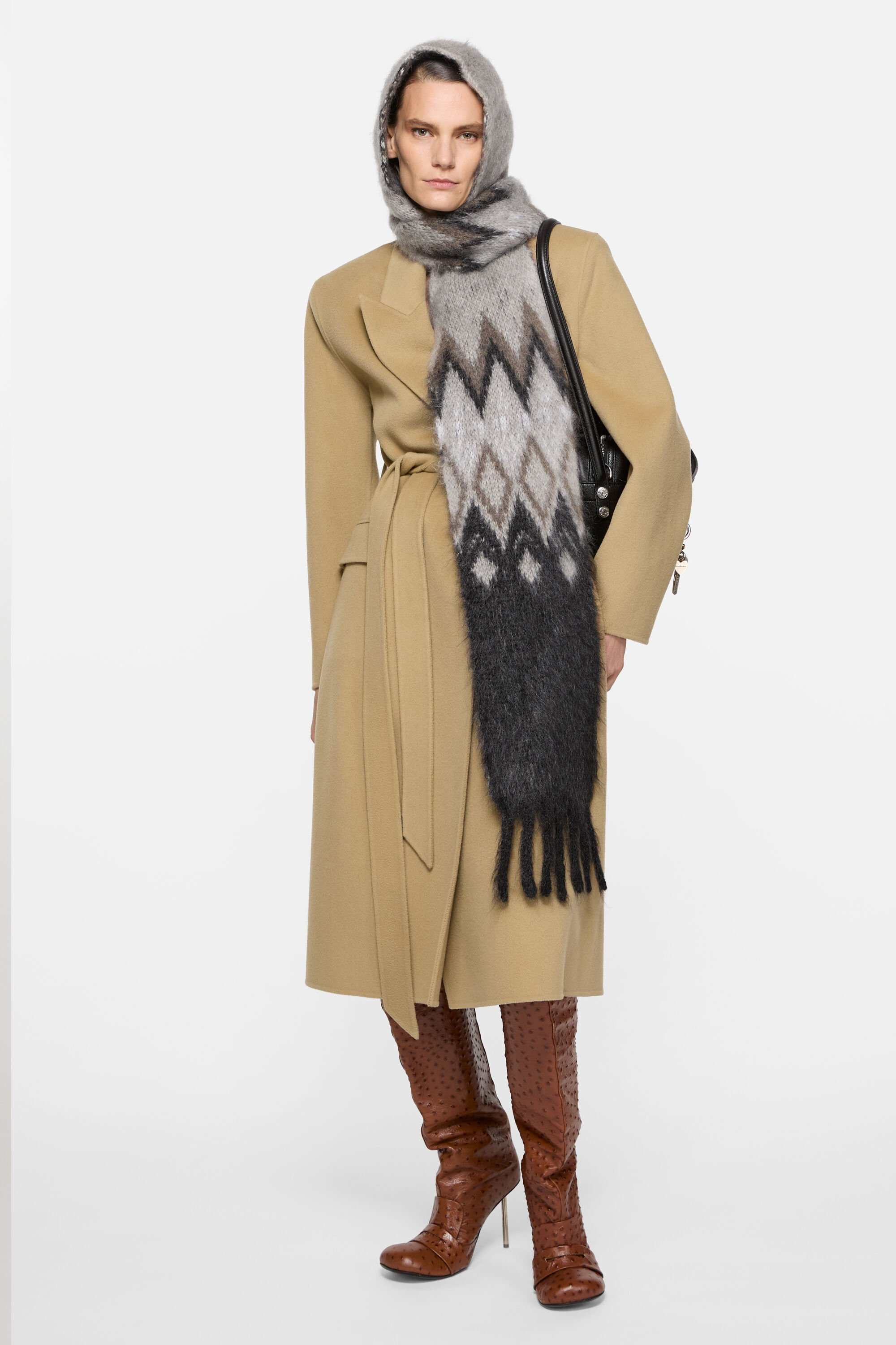 Double-breasted cashmere coat - Light beige - 2
