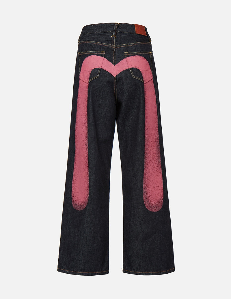 DAICOCK PRINT WIDE LEG JEANS 1