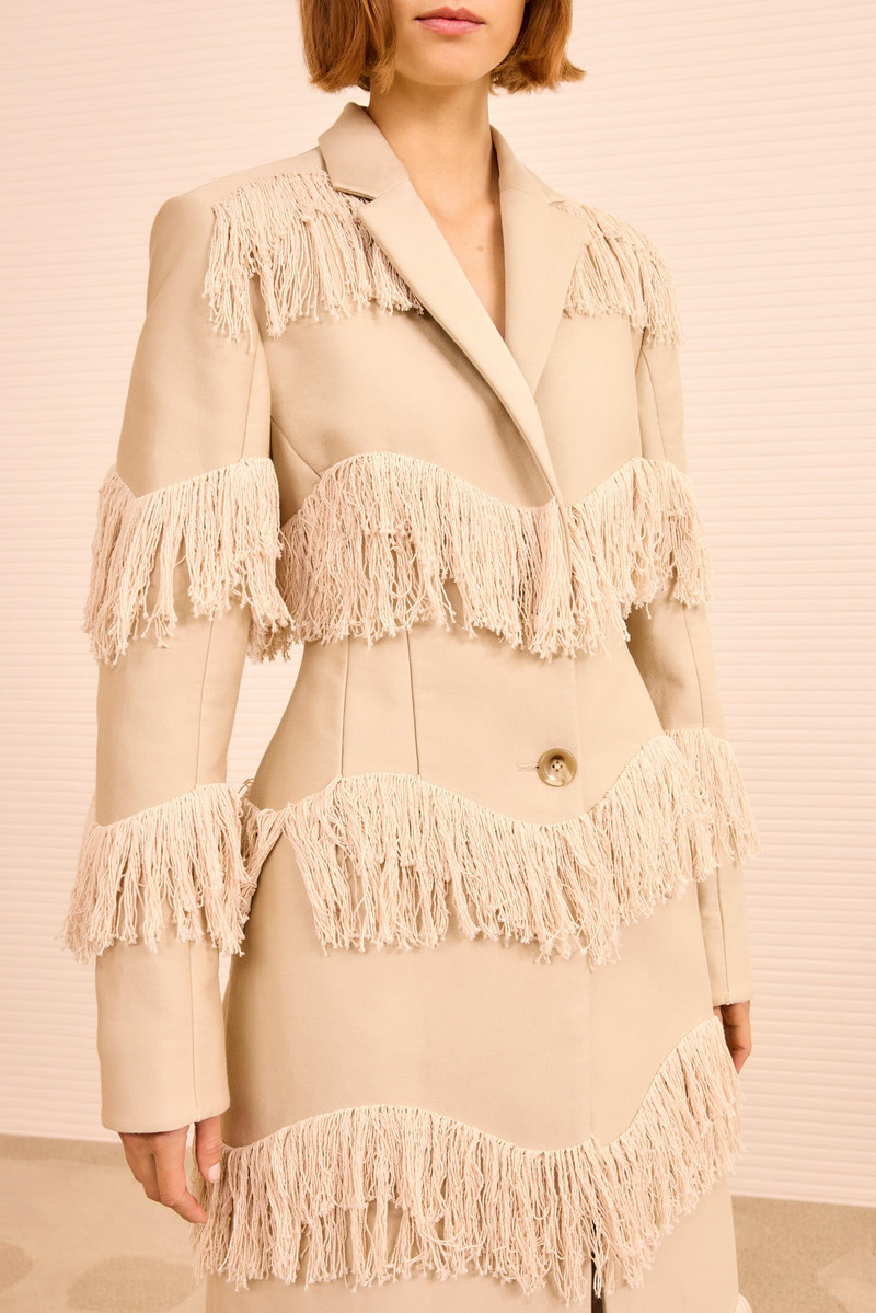 ULLA JOHNSON Lata Fringe Coat outlook