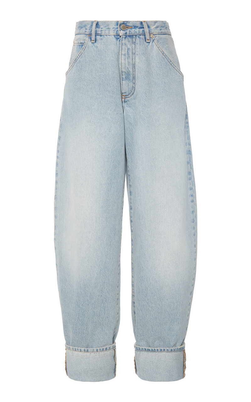 Khris Rigid Natural-Rise Cuffed Barrel-Leg Jeans blue - 1