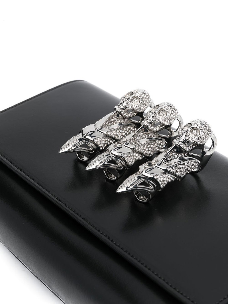 skull-ring leather shoulder bag 4