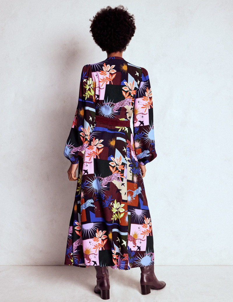 Mae Occasion Maxi Shirt Dress-Multi, Cosmic Savanna 4