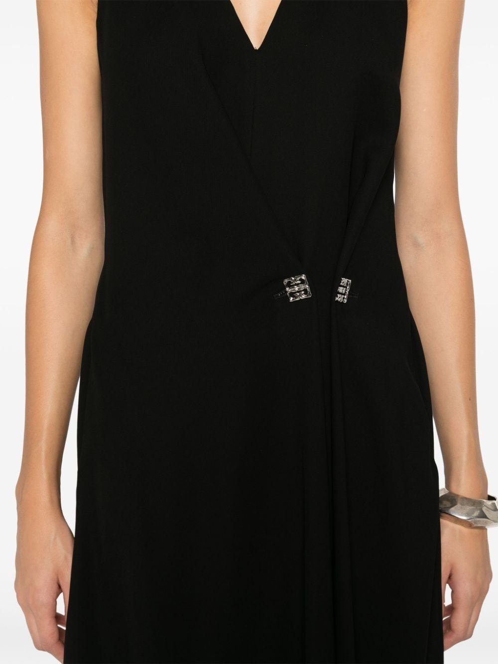 4G-motif crepe midi dress - 5