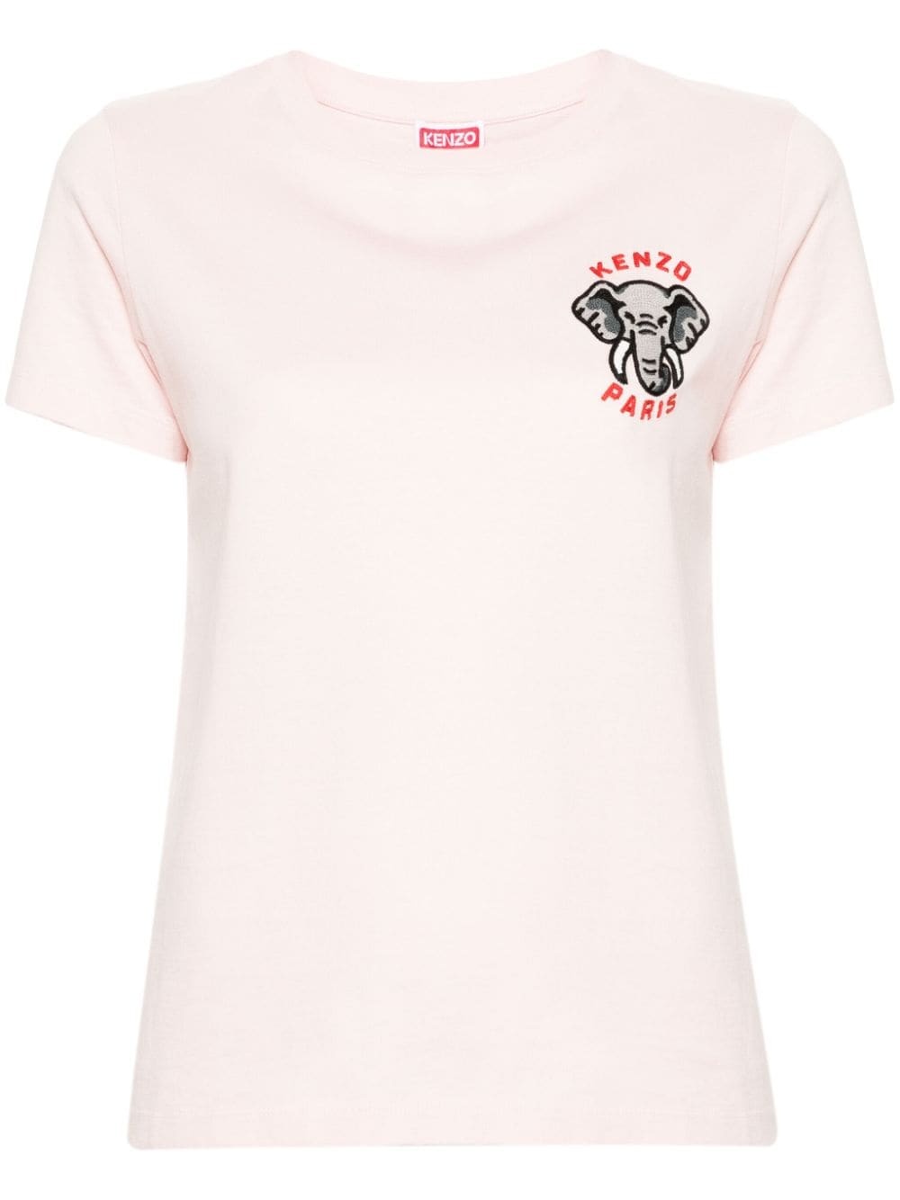 Elephant Crest-embroidered cotton T-shirt - 1