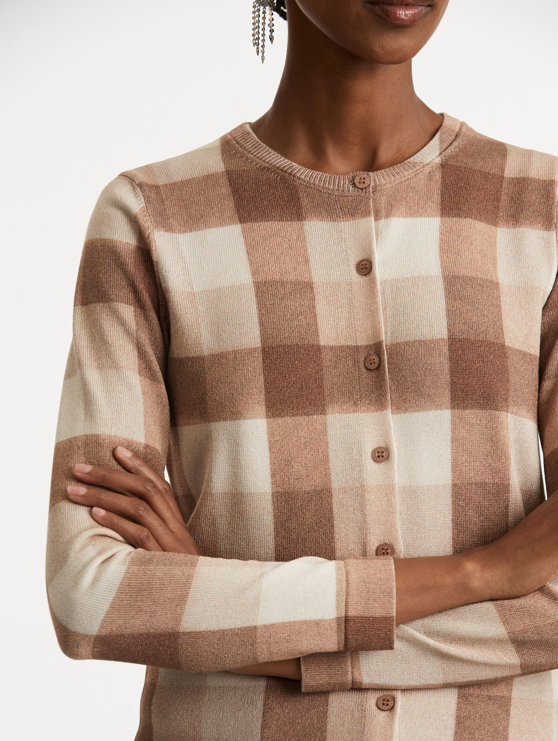 PLAID PRINTED CARDIGAN - 6