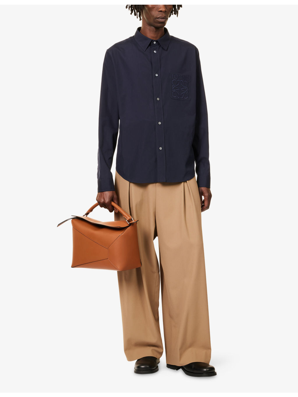 Long-Sleeves Regular-Fit Cotton-Poplin Shirt - 2