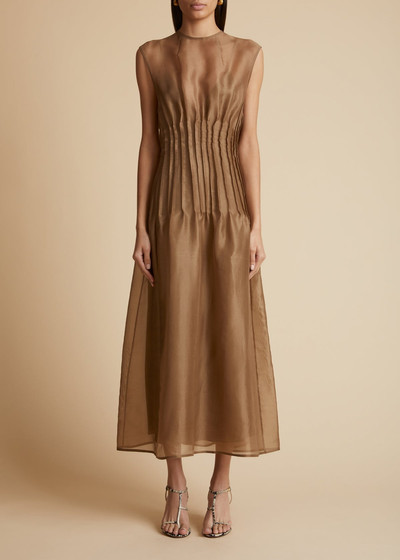 KHAITE The Wes Dress in Toffee outlook