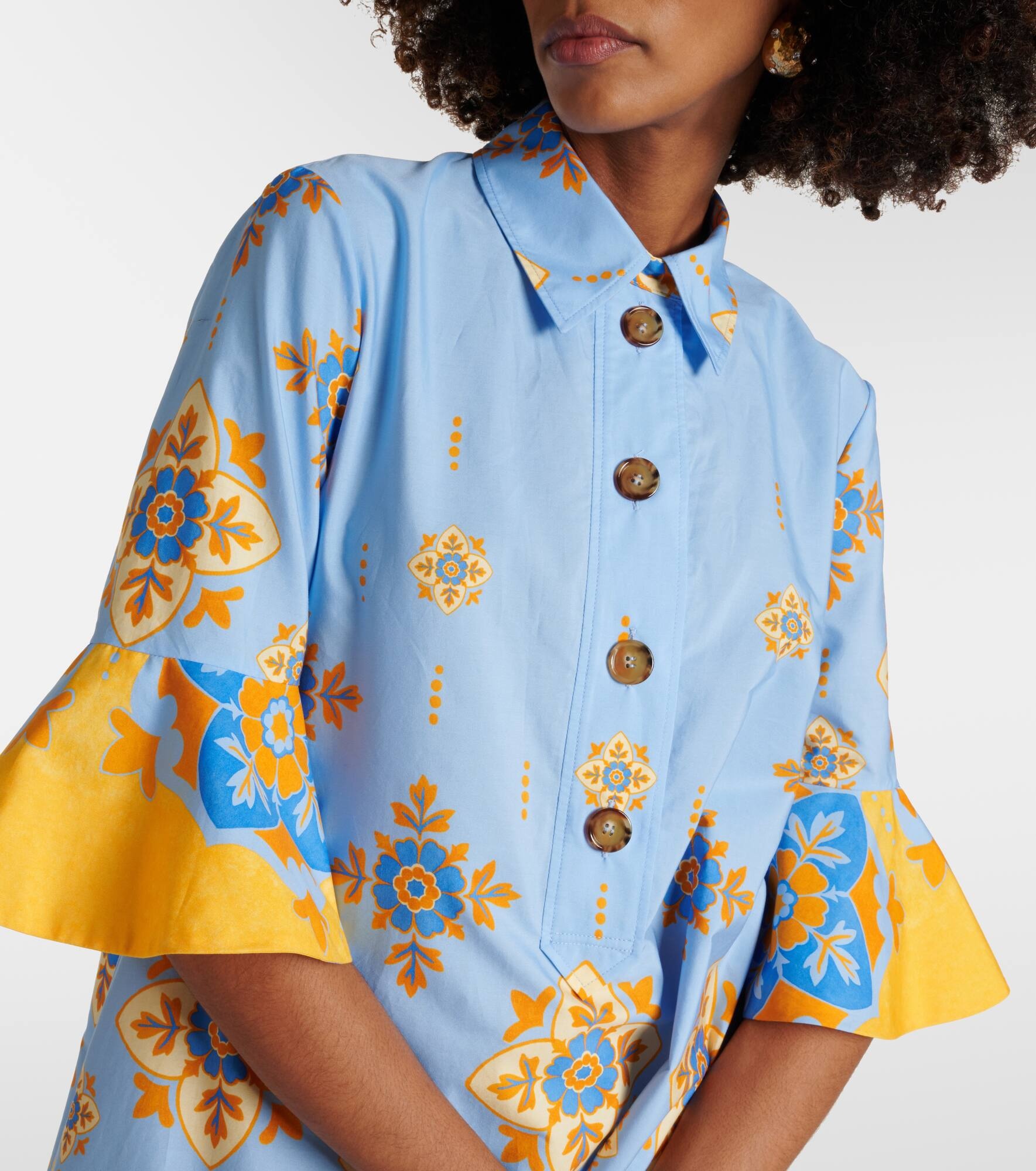 Artemis printed cotton poplin maxi dress - 4