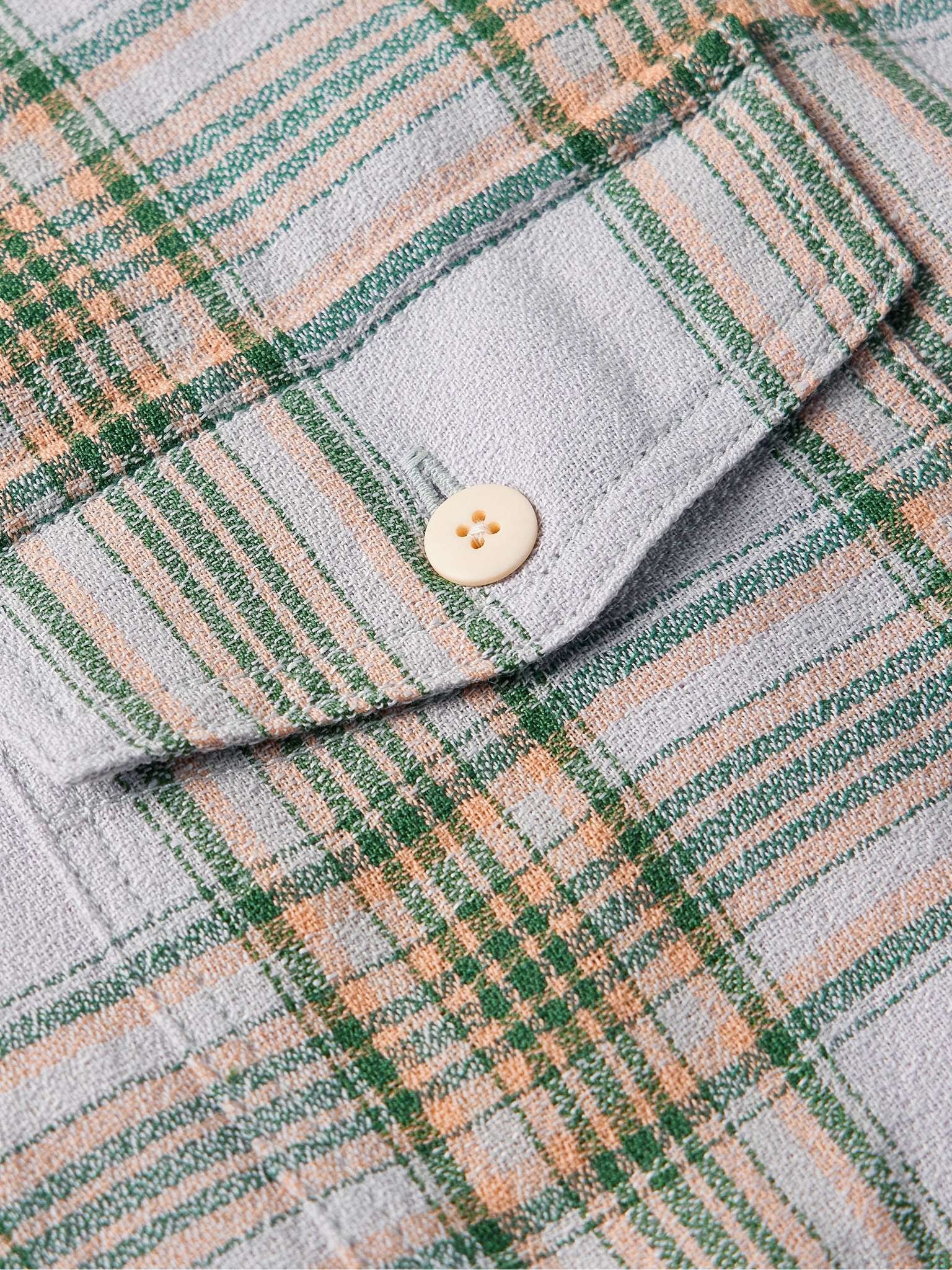 Pioneer Checked Wool and Linen-Blend Flannel Shirt - 4