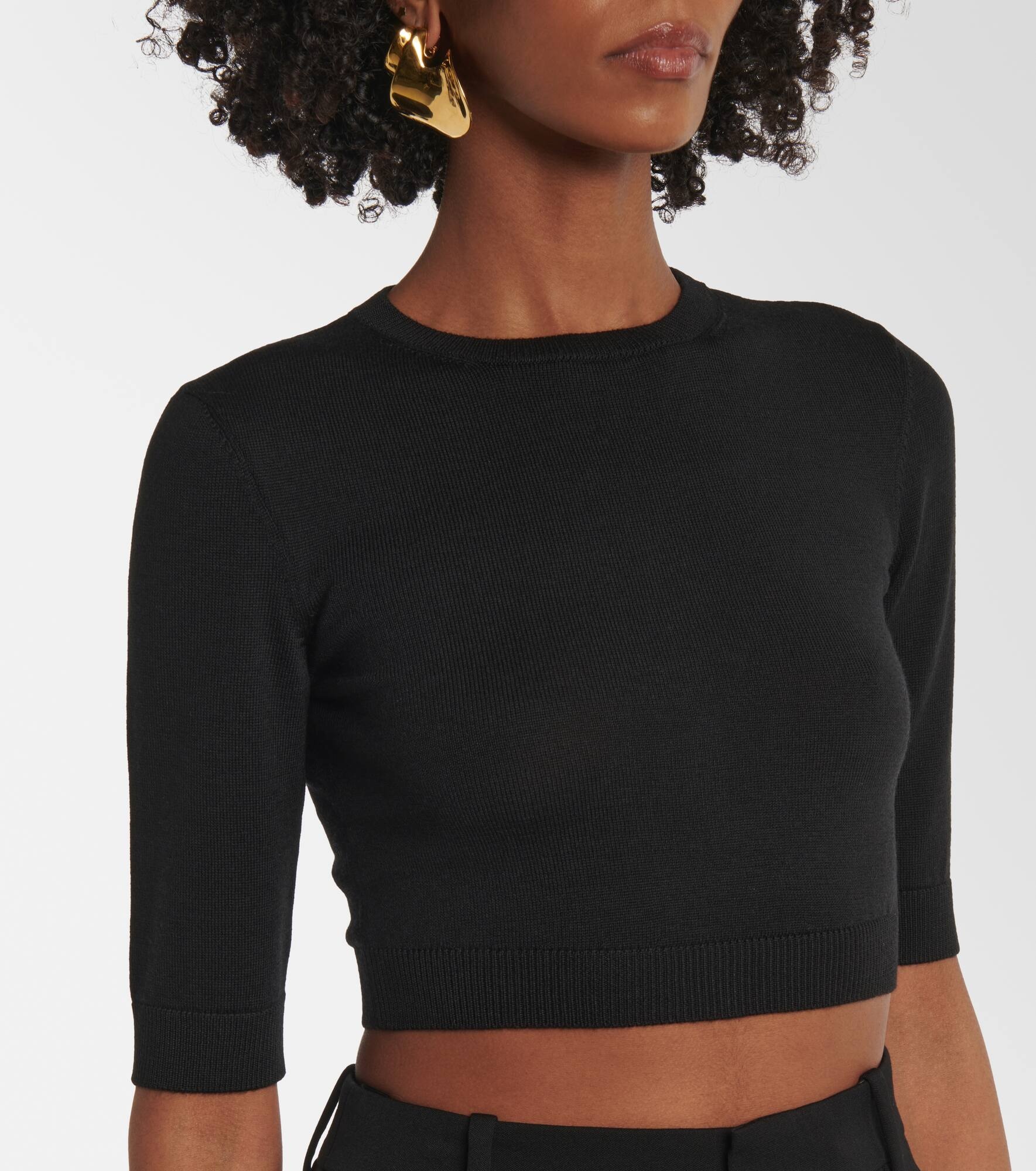 Cropped wool top - 4