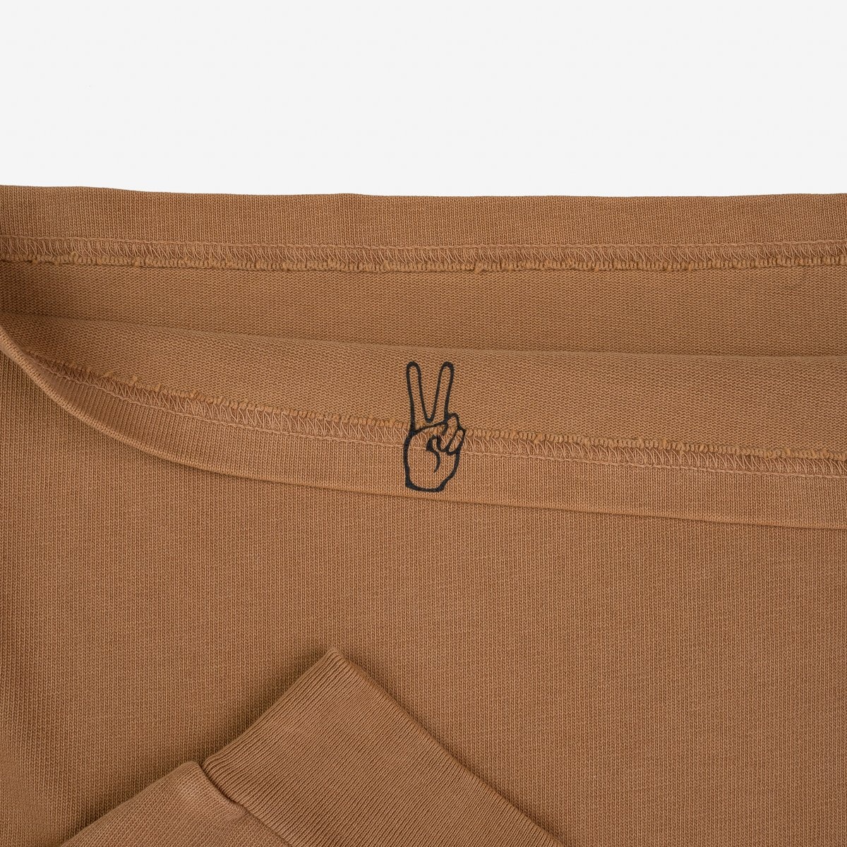 GA-LS-BRN GOOD ART HLYWD Heavyweight Long Sleeve Crew Neck T-Shirt - Golden Brown - 7