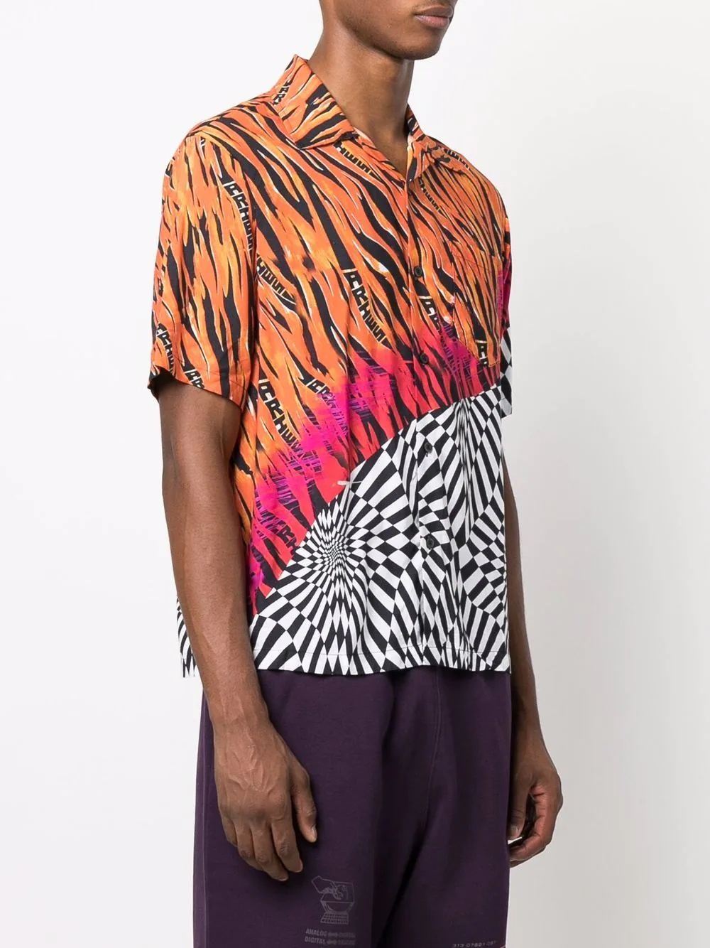 x Aries distorted check shirt - 7