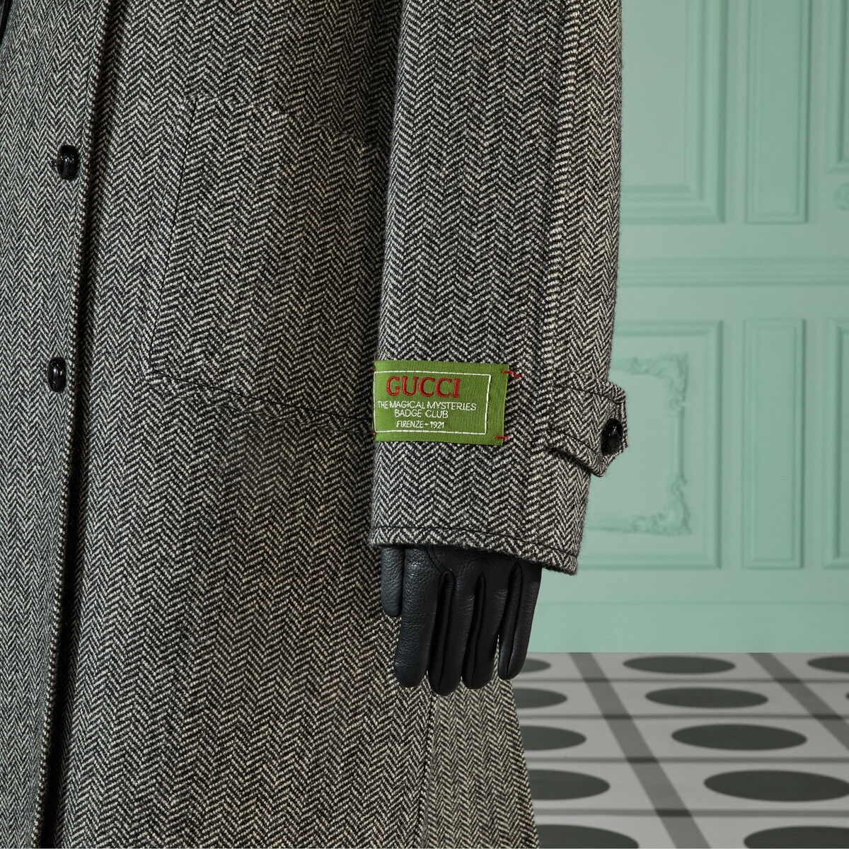 Reversible chevron GG wool coat - 3