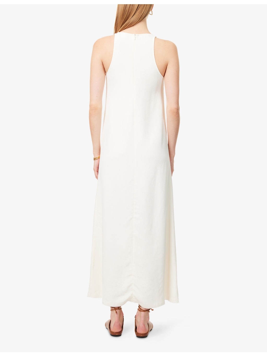 Scoop-Neck Woven Maxi Dress - 4