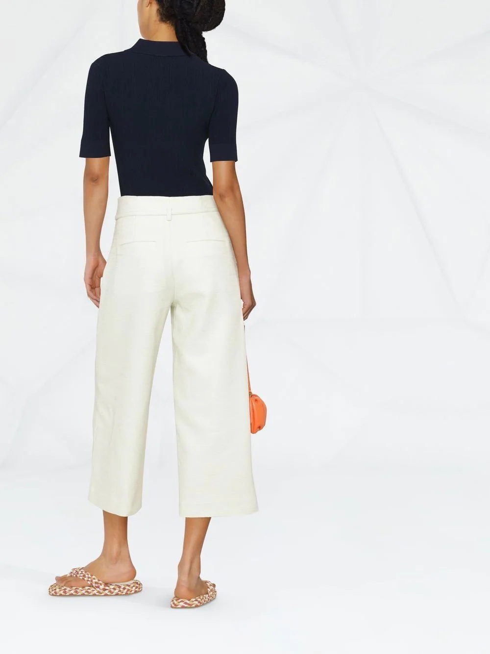 cropped panama trousers - 4