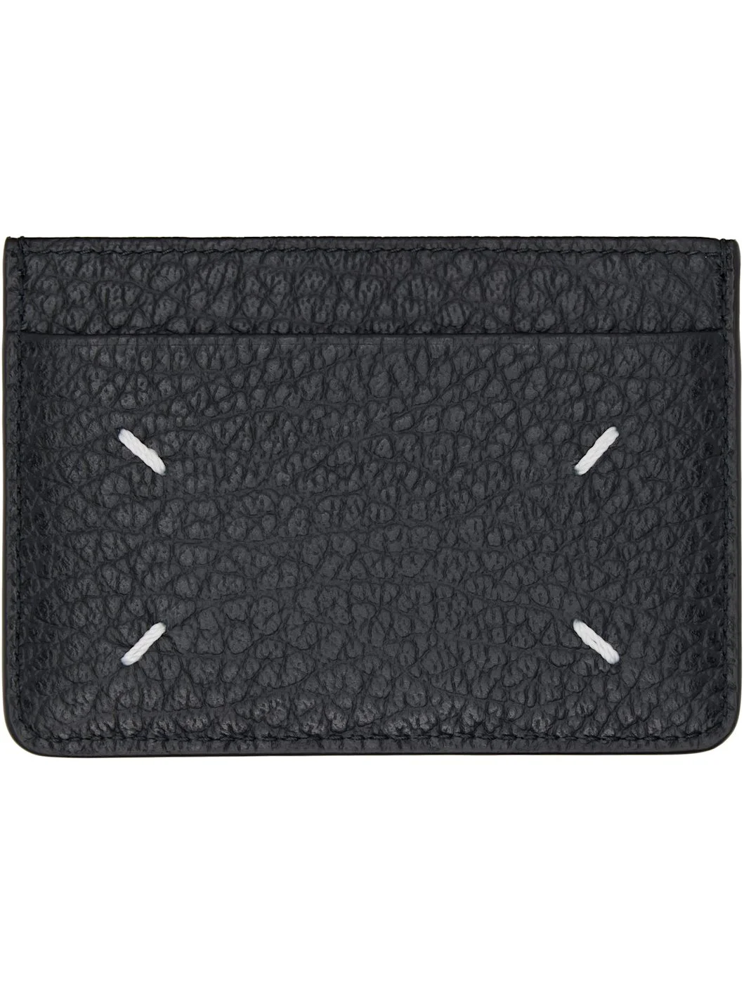 Black Four Stitches Card Holder - 1