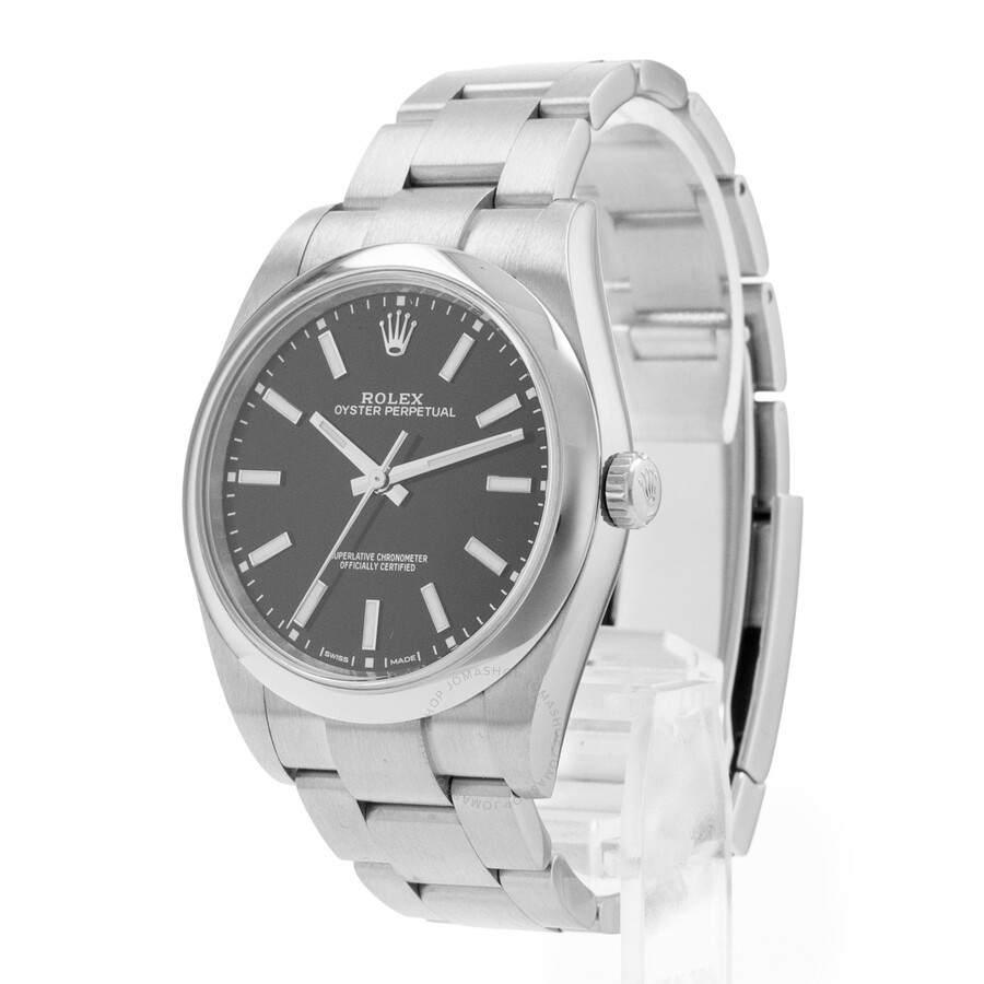 Pre-owned Rolex Oyster Perpetual 39 Automatic Chronometer Black Dial Men's Watch 114300 BKSO - 5