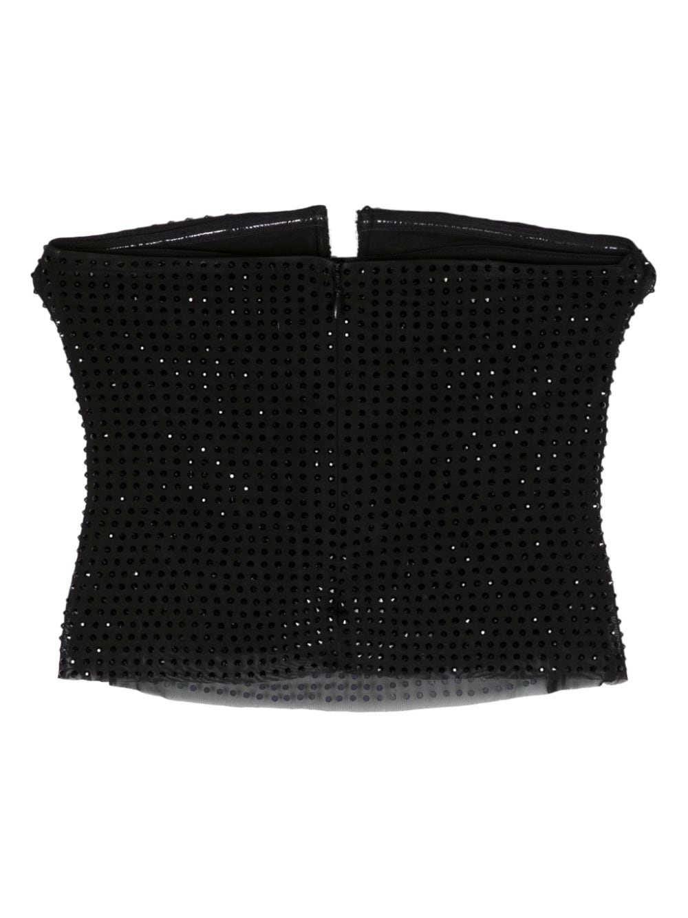 rhinestone-embellished strapless top - 2