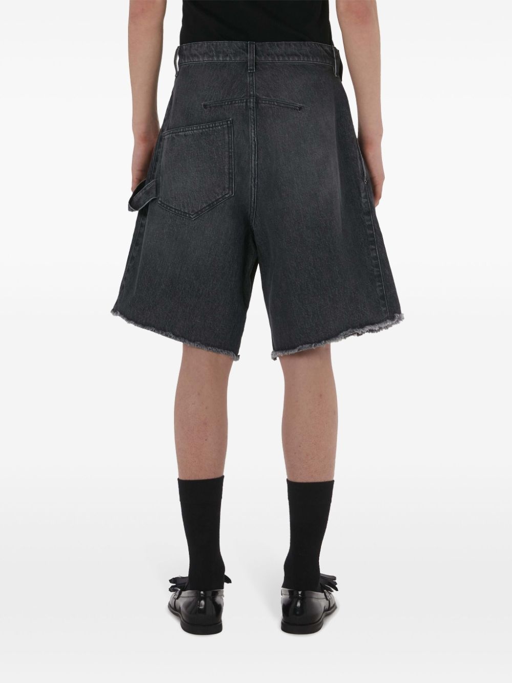 deconstructed denim shorts - 4