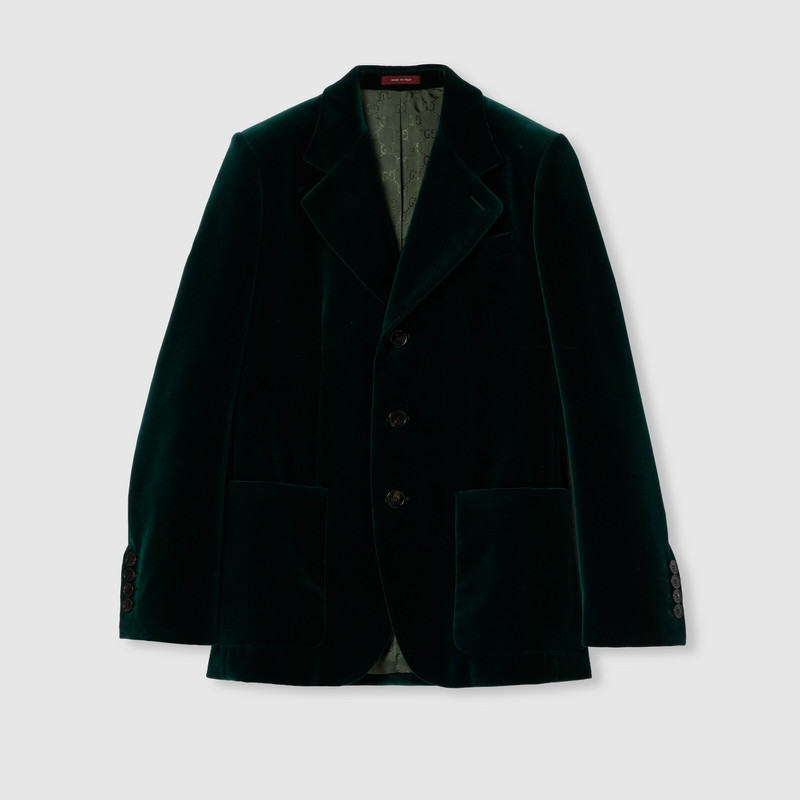 Stretch cotton velvet jacket 1