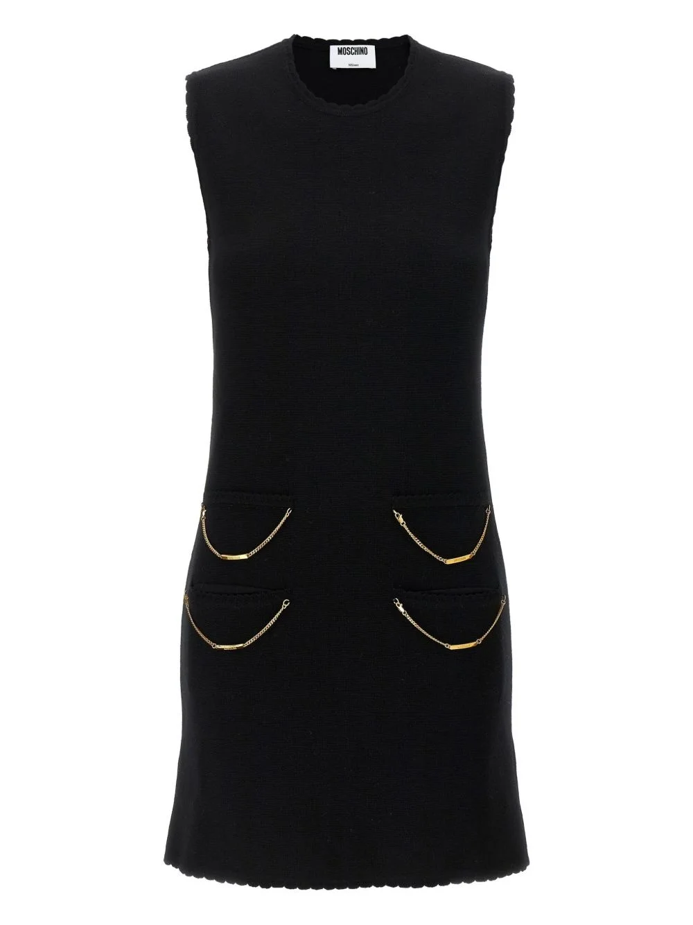 chain-embellished mini dress - 1