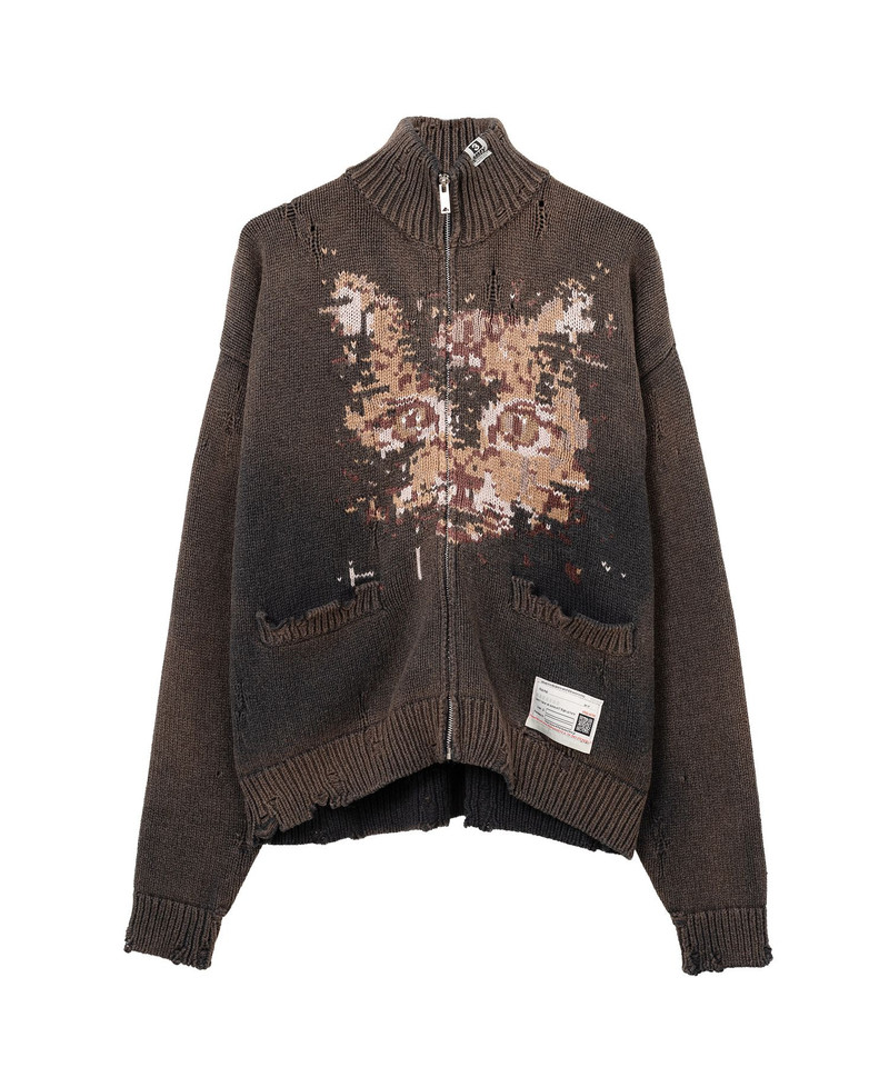 Cat Jacquard Knit Cardigan 22