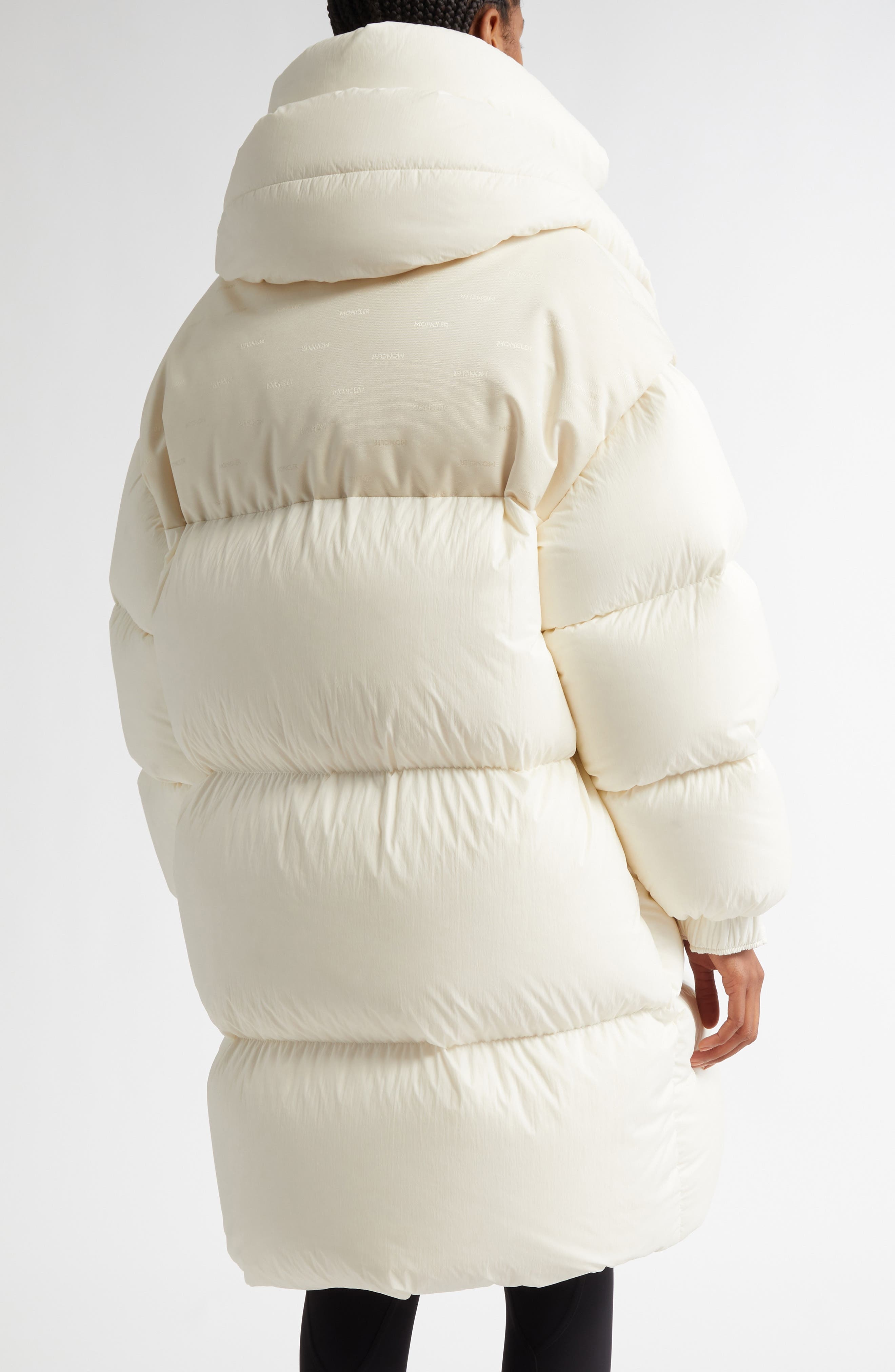 Moncler Verone Longline Down Puffer Parka in Natural at Nordstrom - 4