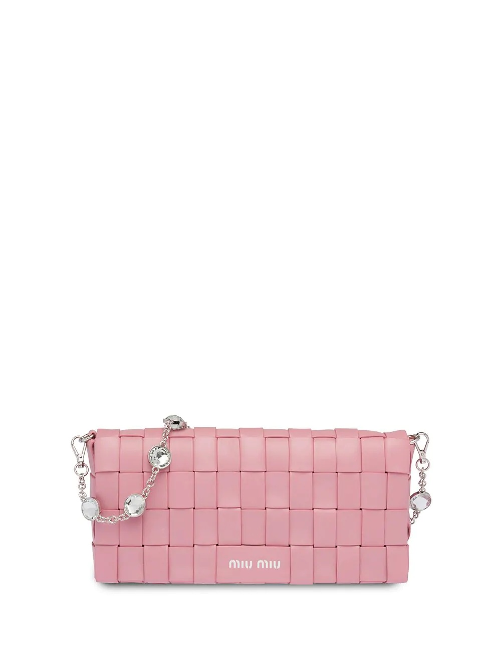 crystal-embellished shoulder bag - 1